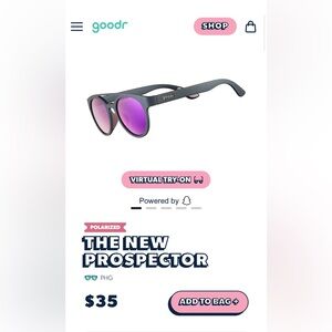New Goodr PHG sunglasses.
